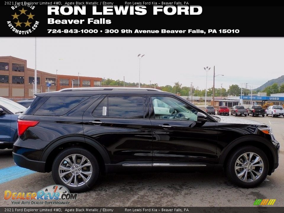 2021 Ford Explorer Limited 4WD Agate Black Metallic / Ebony Photo #1