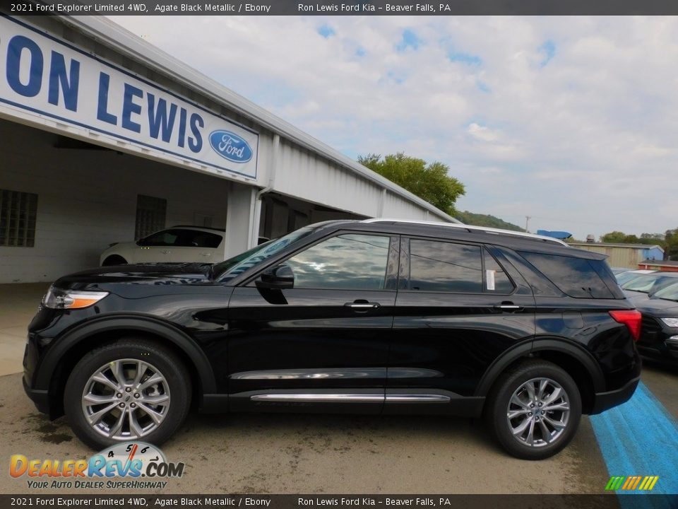 2021 Ford Explorer Limited 4WD Agate Black Metallic / Ebony Photo #6
