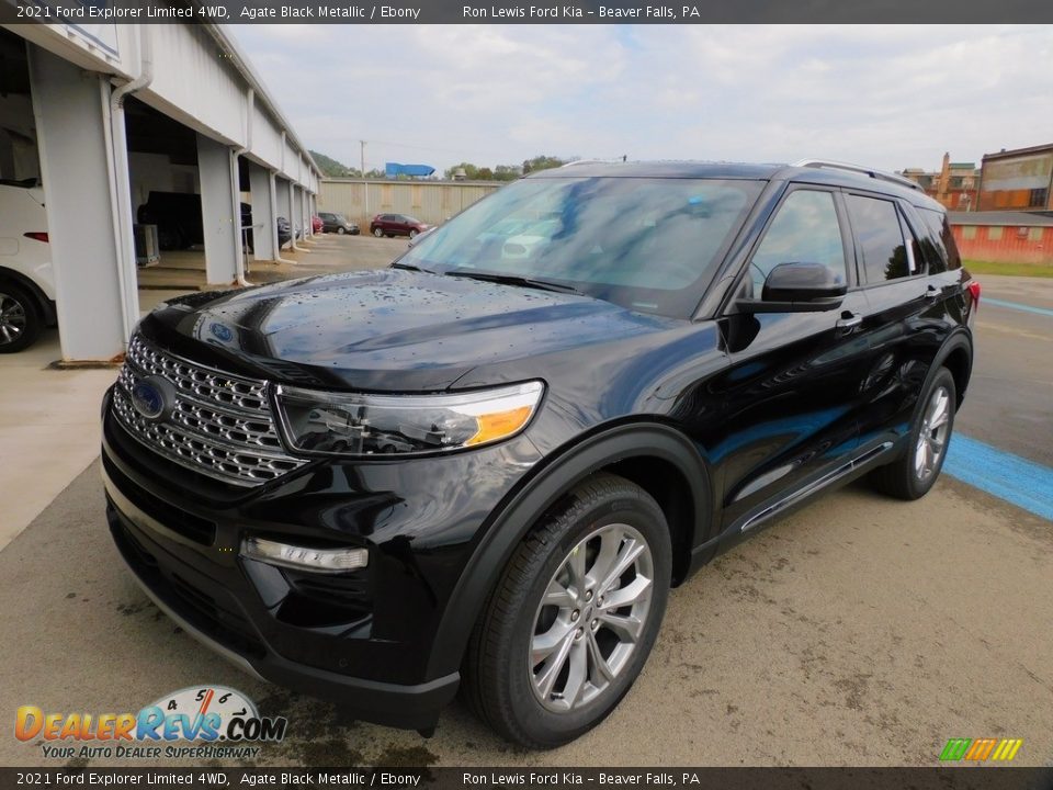 2021 Ford Explorer Limited 4WD Agate Black Metallic / Ebony Photo #7