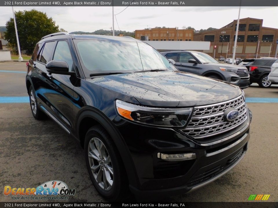2021 Ford Explorer Limited 4WD Agate Black Metallic / Ebony Photo #9