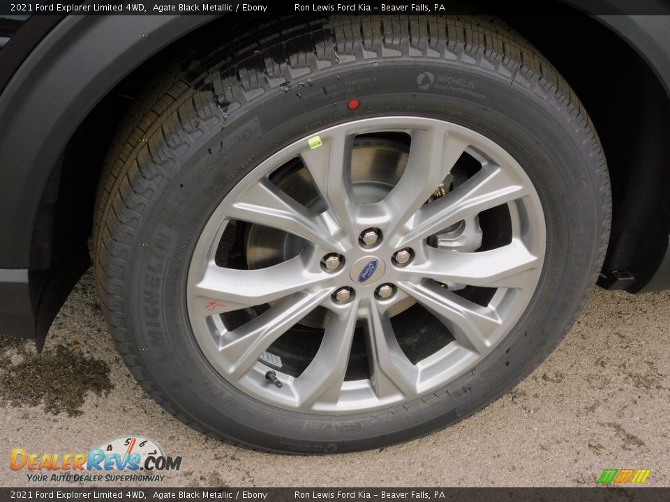 2021 Ford Explorer Limited 4WD Agate Black Metallic / Ebony Photo #10