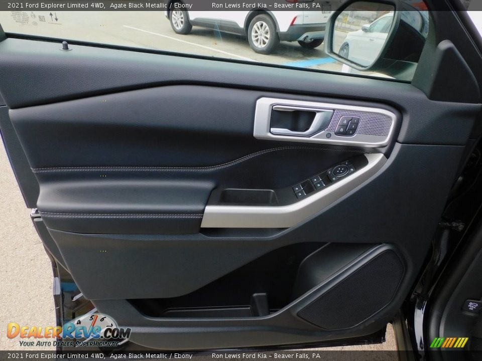 2021 Ford Explorer Limited 4WD Agate Black Metallic / Ebony Photo #14