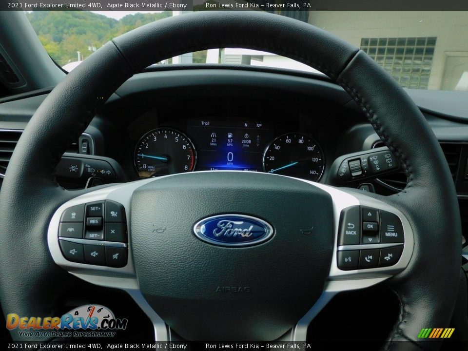 2021 Ford Explorer Limited 4WD Agate Black Metallic / Ebony Photo #19