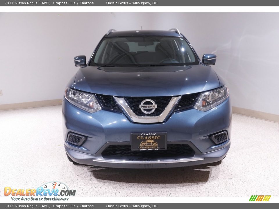 2014 Nissan Rogue S AWD Graphite Blue / Charcoal Photo #2