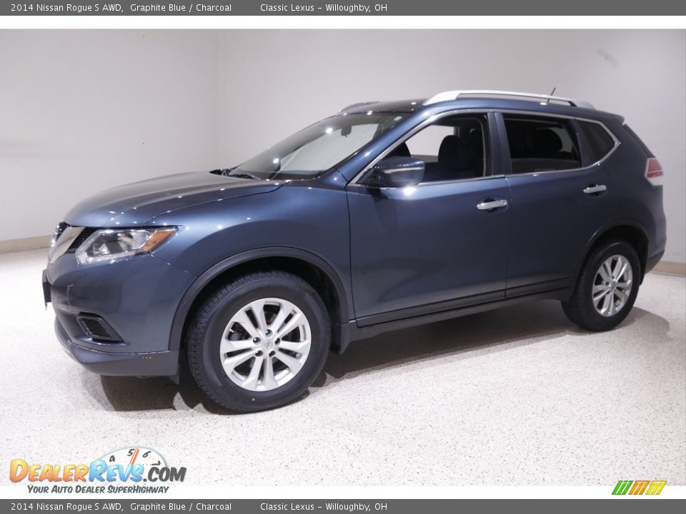 2014 Nissan Rogue S AWD Graphite Blue / Charcoal Photo #3