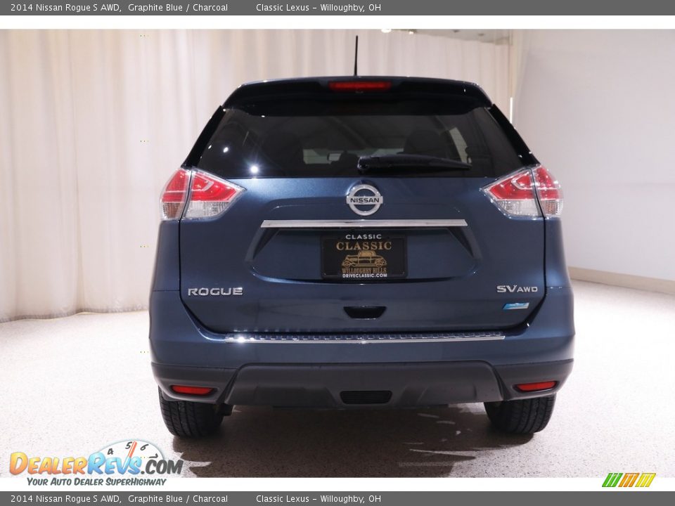 2014 Nissan Rogue S AWD Graphite Blue / Charcoal Photo #17