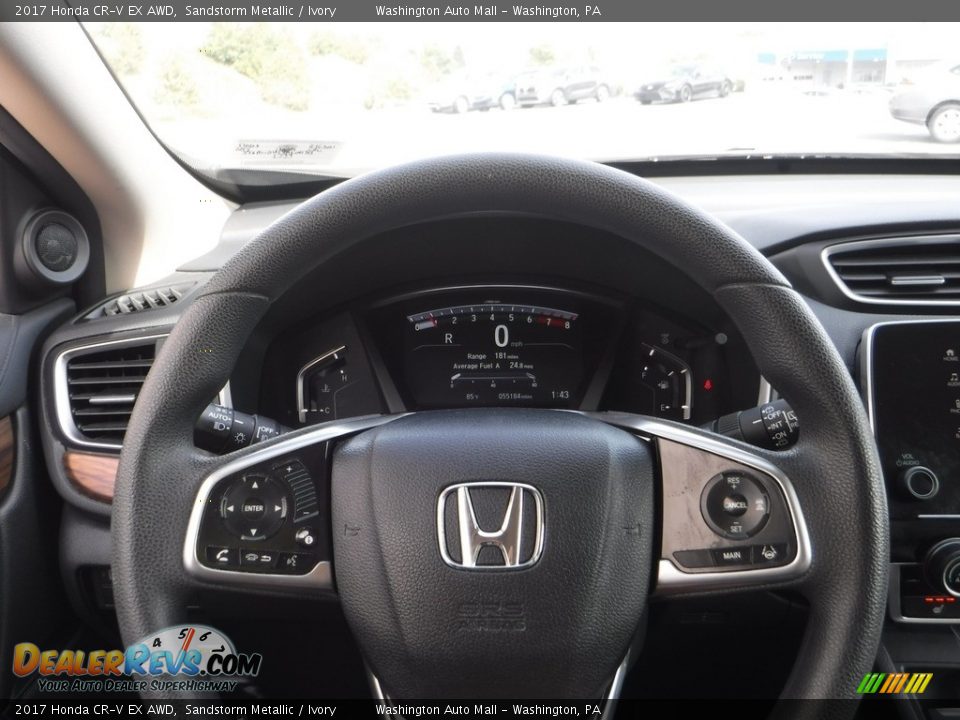 2017 Honda CR-V EX AWD Sandstorm Metallic / Ivory Photo #24