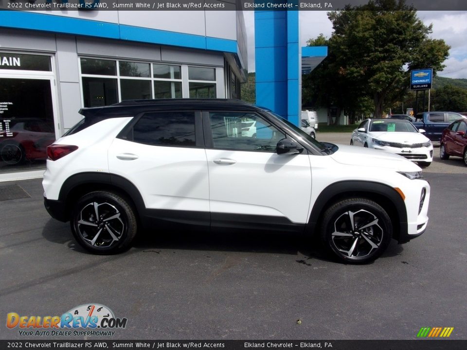 2022 Chevrolet TrailBlazer RS AWD Summit White / Jet Black w/Red Accents Photo #2