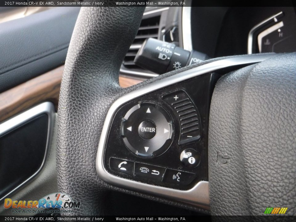 2017 Honda CR-V EX AWD Sandstorm Metallic / Ivory Photo #25