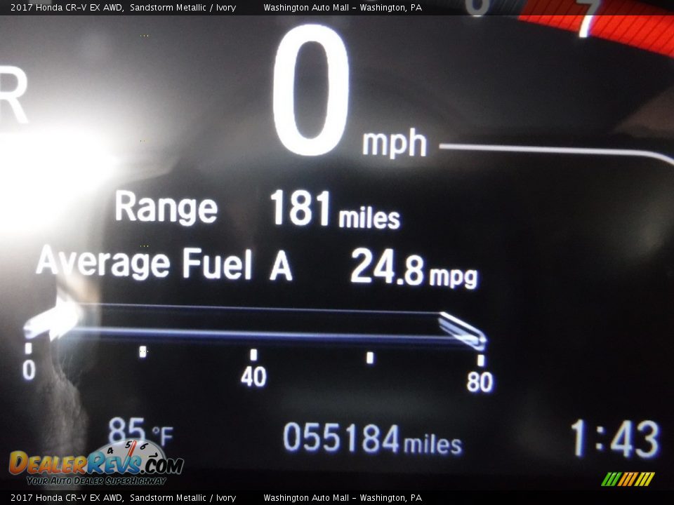 2017 Honda CR-V EX AWD Sandstorm Metallic / Ivory Photo #32