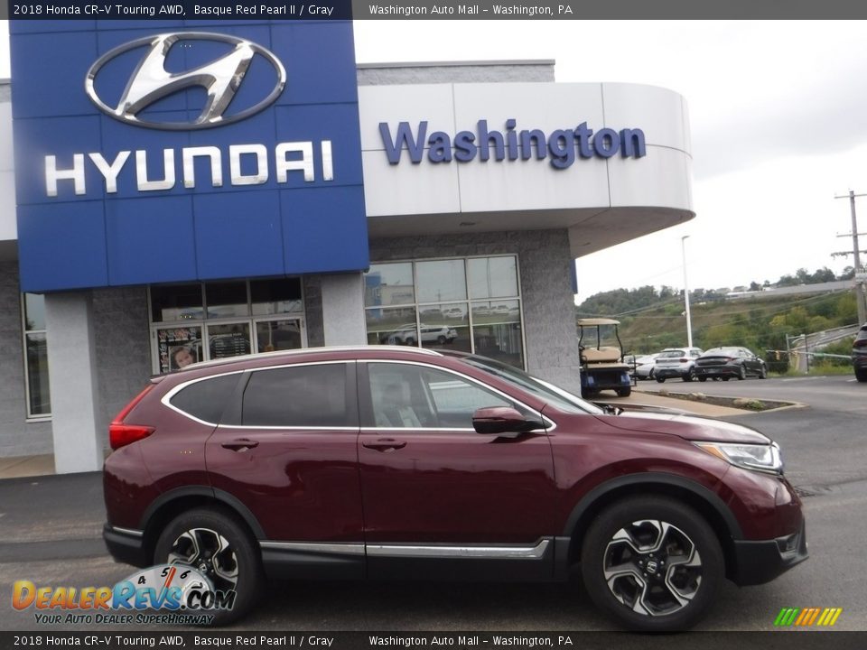 2018 Honda CR-V Touring AWD Basque Red Pearl II / Gray Photo #2