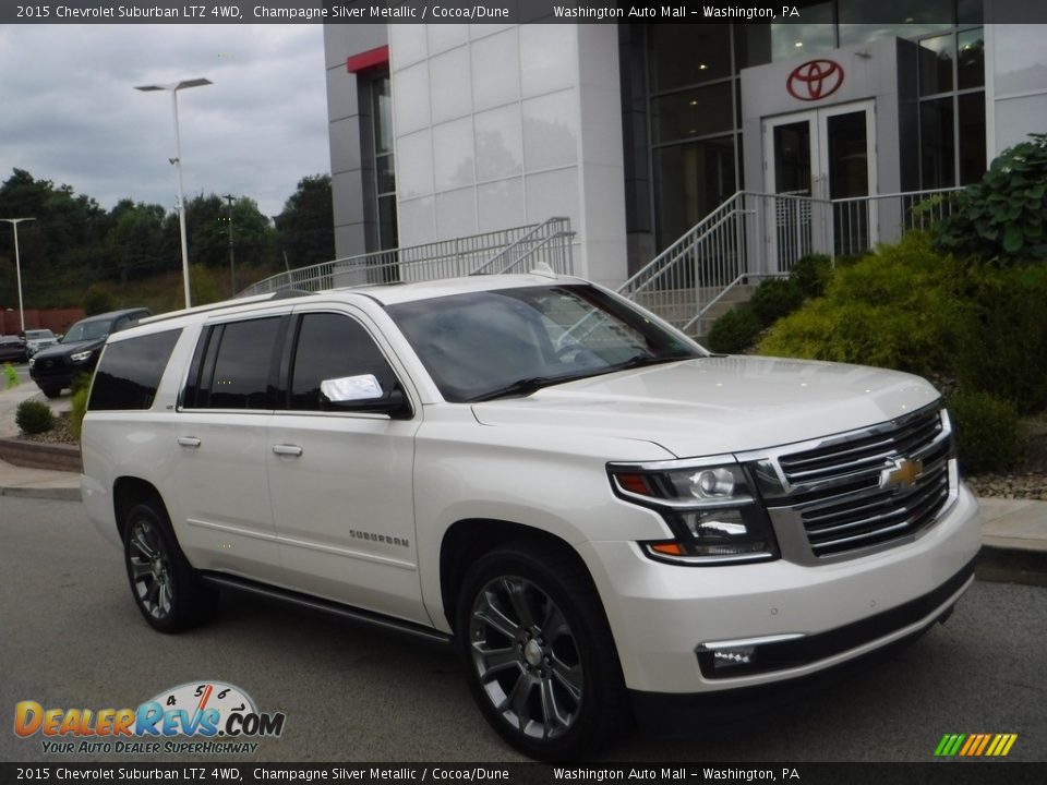 2015 Chevrolet Suburban LTZ 4WD Champagne Silver Metallic / Cocoa/Dune Photo #1