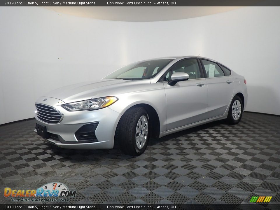 2019 Ford Fusion S Ingot Silver / Medium Light Stone Photo #8