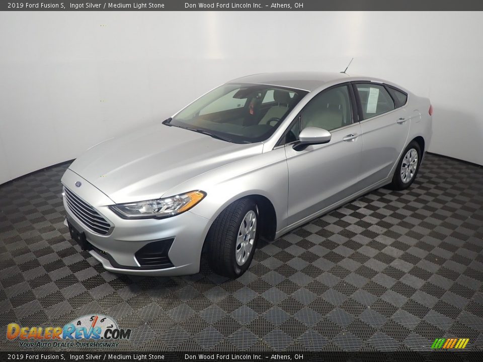 2019 Ford Fusion S Ingot Silver / Medium Light Stone Photo #9