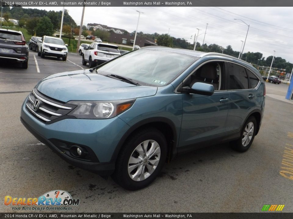 2014 Honda CR-V EX-L AWD Mountain Air Metallic / Beige Photo #6