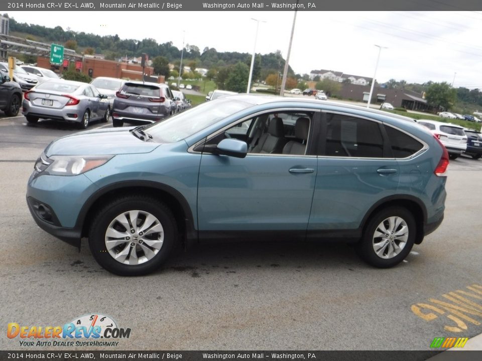 2014 Honda CR-V EX-L AWD Mountain Air Metallic / Beige Photo #7
