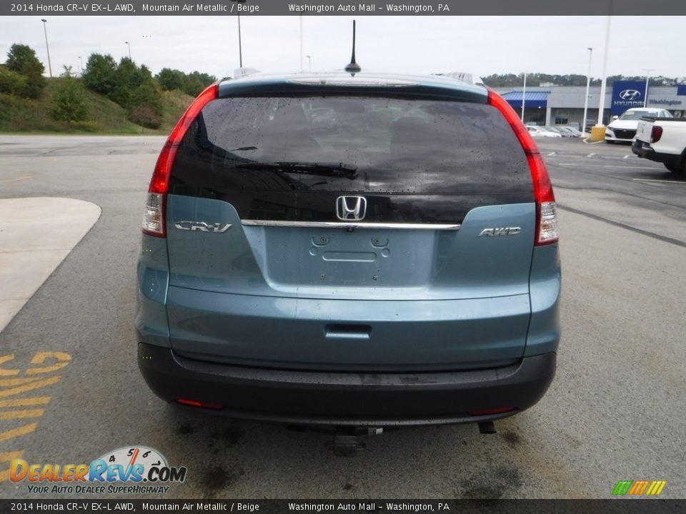 2014 Honda CR-V EX-L AWD Mountain Air Metallic / Beige Photo #9