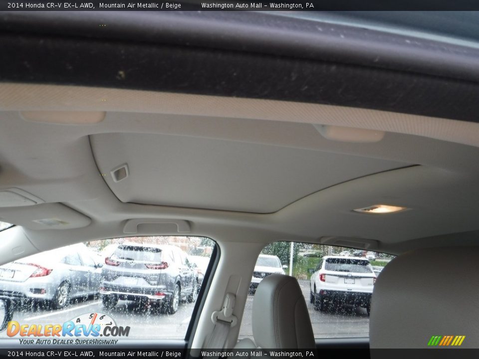 2014 Honda CR-V EX-L AWD Mountain Air Metallic / Beige Photo #13