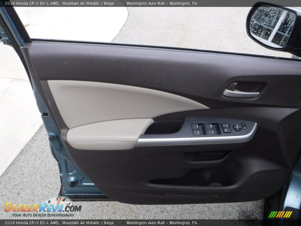 2014 Honda CR-V EX-L AWD Mountain Air Metallic / Beige Photo #15