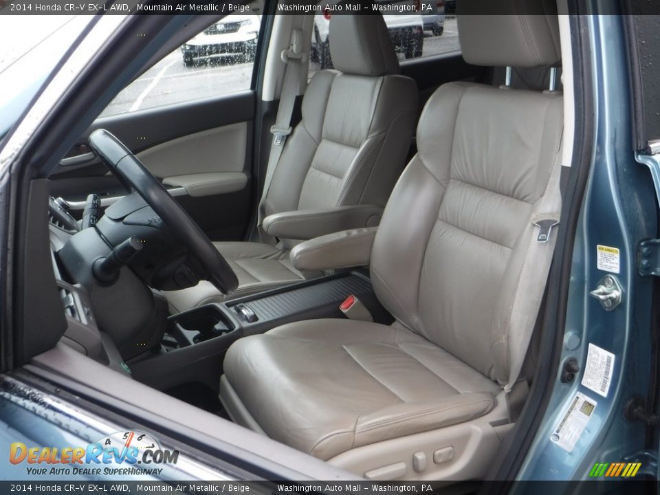 2014 Honda CR-V EX-L AWD Mountain Air Metallic / Beige Photo #17