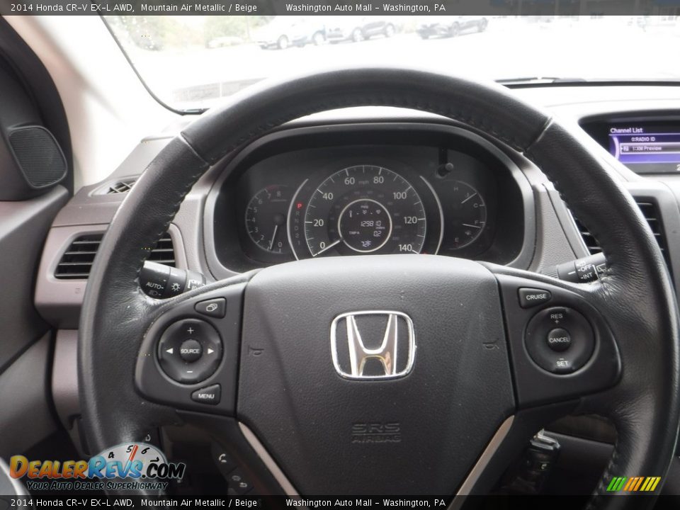 2014 Honda CR-V EX-L AWD Mountain Air Metallic / Beige Photo #25