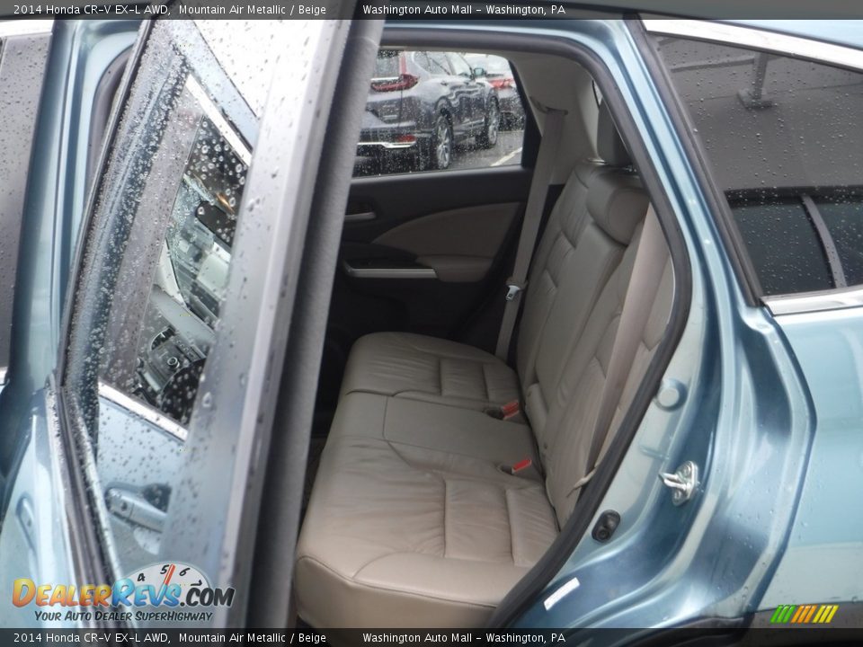 2014 Honda CR-V EX-L AWD Mountain Air Metallic / Beige Photo #28