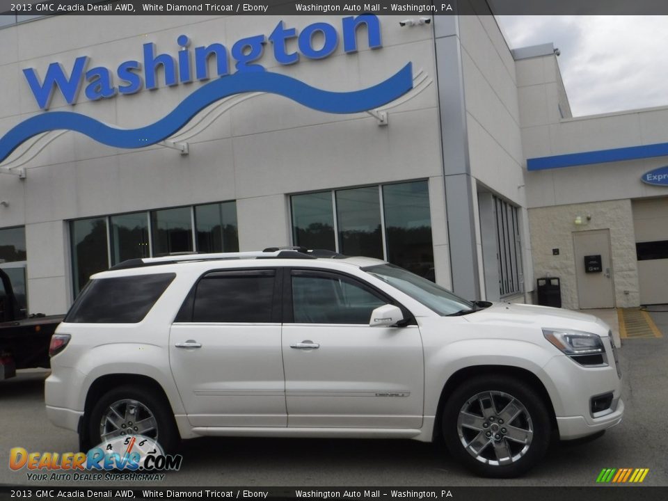 2013 GMC Acadia Denali AWD White Diamond Tricoat / Ebony Photo #2