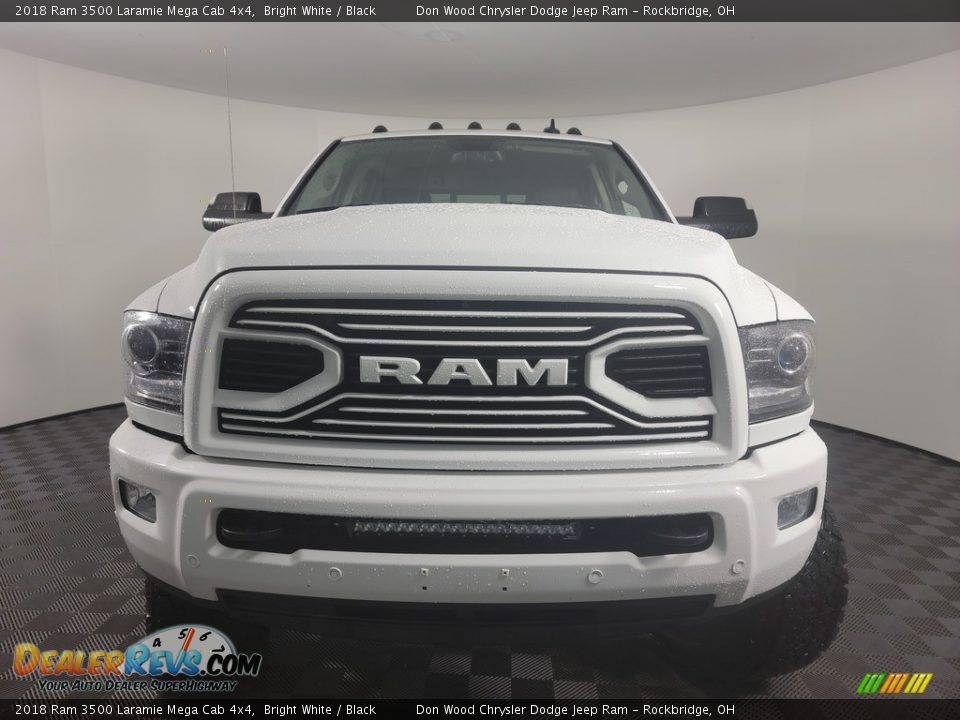 2018 Ram 3500 Laramie Mega Cab 4x4 Bright White / Black Photo #4