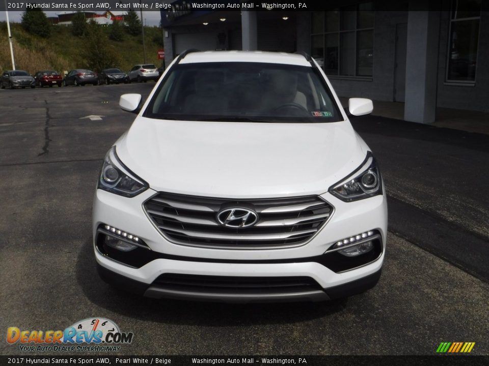 2017 Hyundai Santa Fe Sport AWD Pearl White / Beige Photo #4