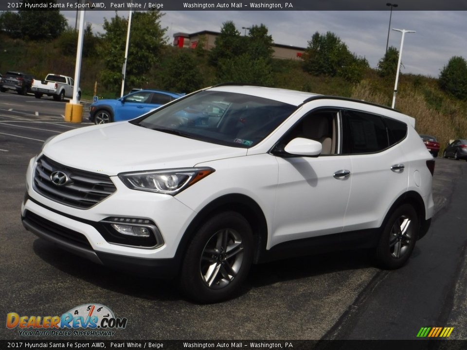 2017 Hyundai Santa Fe Sport AWD Pearl White / Beige Photo #5