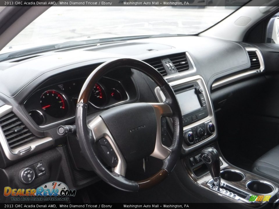 2013 GMC Acadia Denali AWD White Diamond Tricoat / Ebony Photo #12