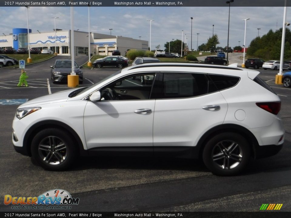 2017 Hyundai Santa Fe Sport AWD Pearl White / Beige Photo #6