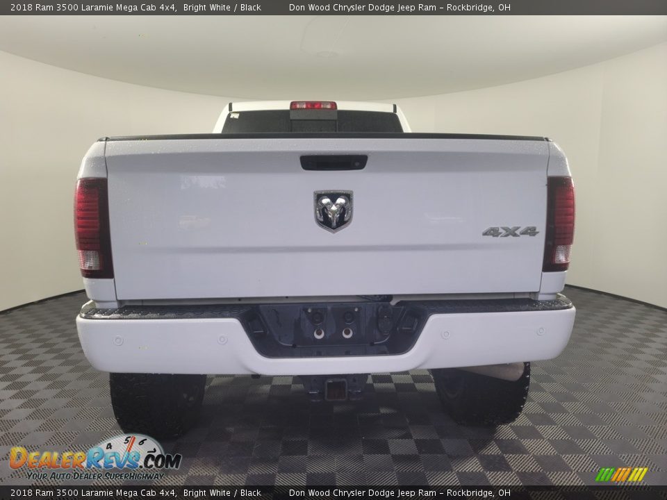 2018 Ram 3500 Laramie Mega Cab 4x4 Bright White / Black Photo #8