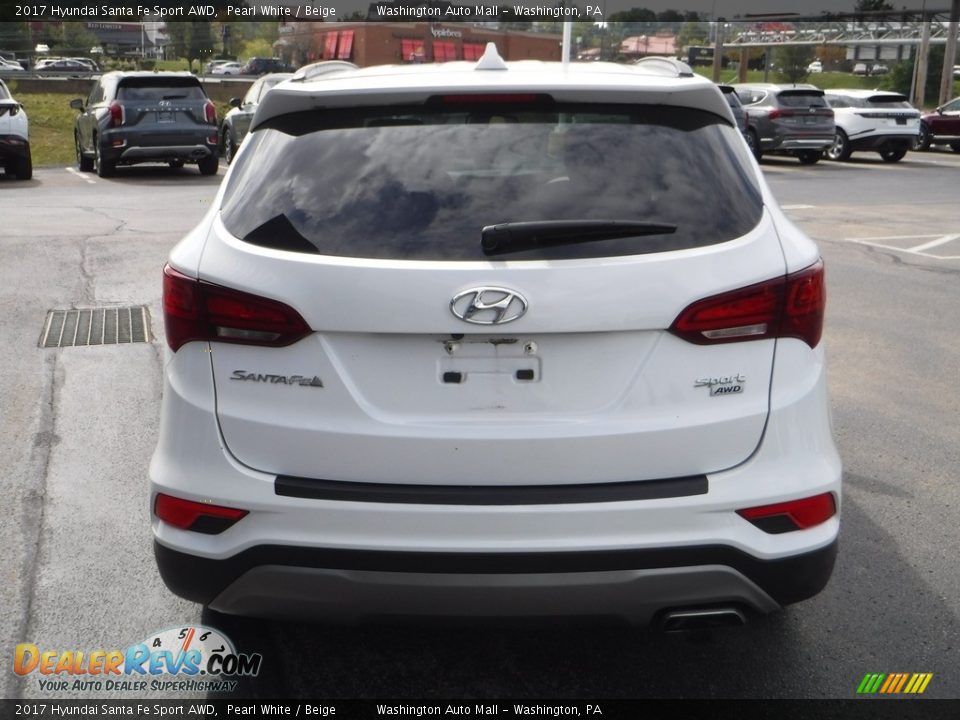 2017 Hyundai Santa Fe Sport AWD Pearl White / Beige Photo #7