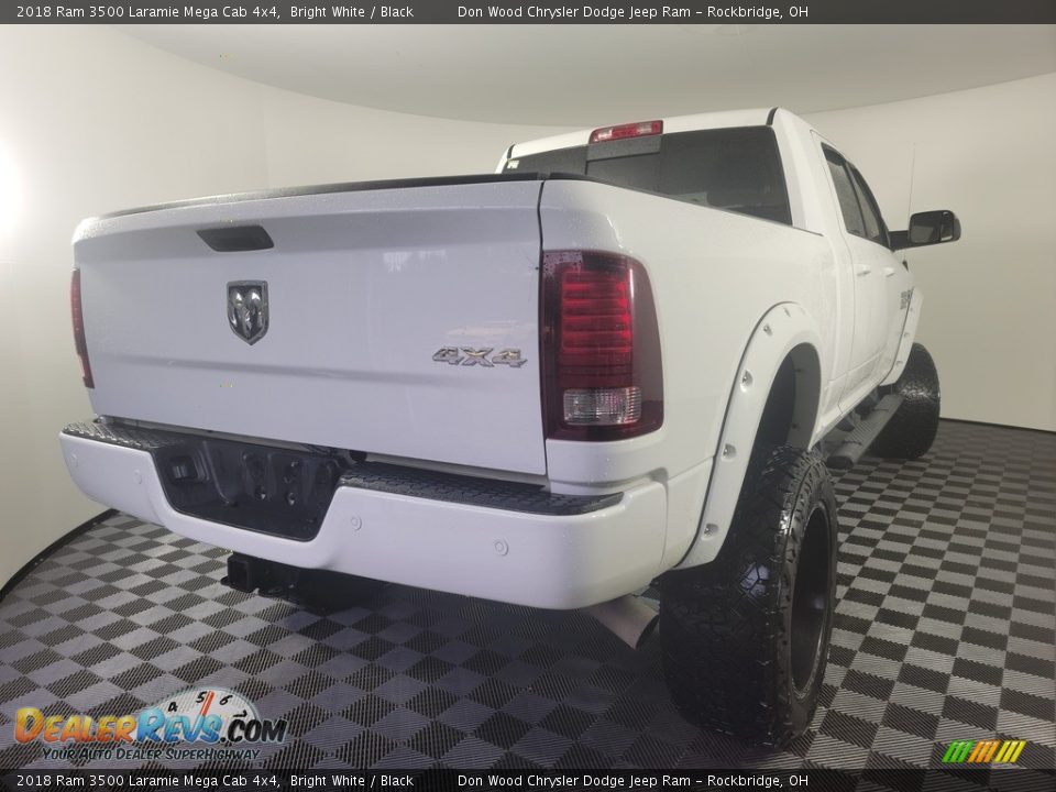 2018 Ram 3500 Laramie Mega Cab 4x4 Bright White / Black Photo #9