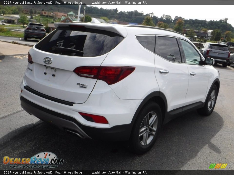 2017 Hyundai Santa Fe Sport AWD Pearl White / Beige Photo #8