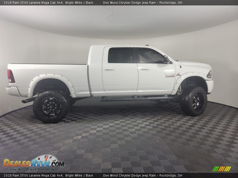 2018 Ram 3500 Laramie Mega Cab 4x4 Bright White / Black Photo #10