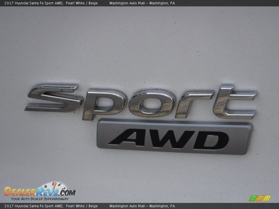 2017 Hyundai Santa Fe Sport AWD Pearl White / Beige Photo #9