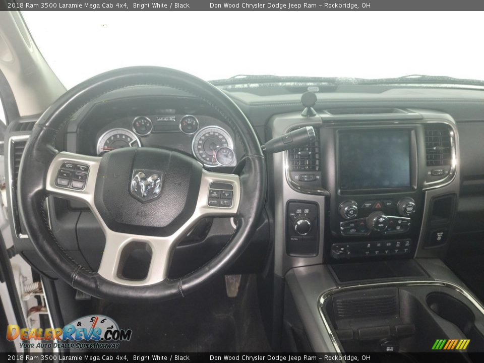 2018 Ram 3500 Laramie Mega Cab 4x4 Bright White / Black Photo #17