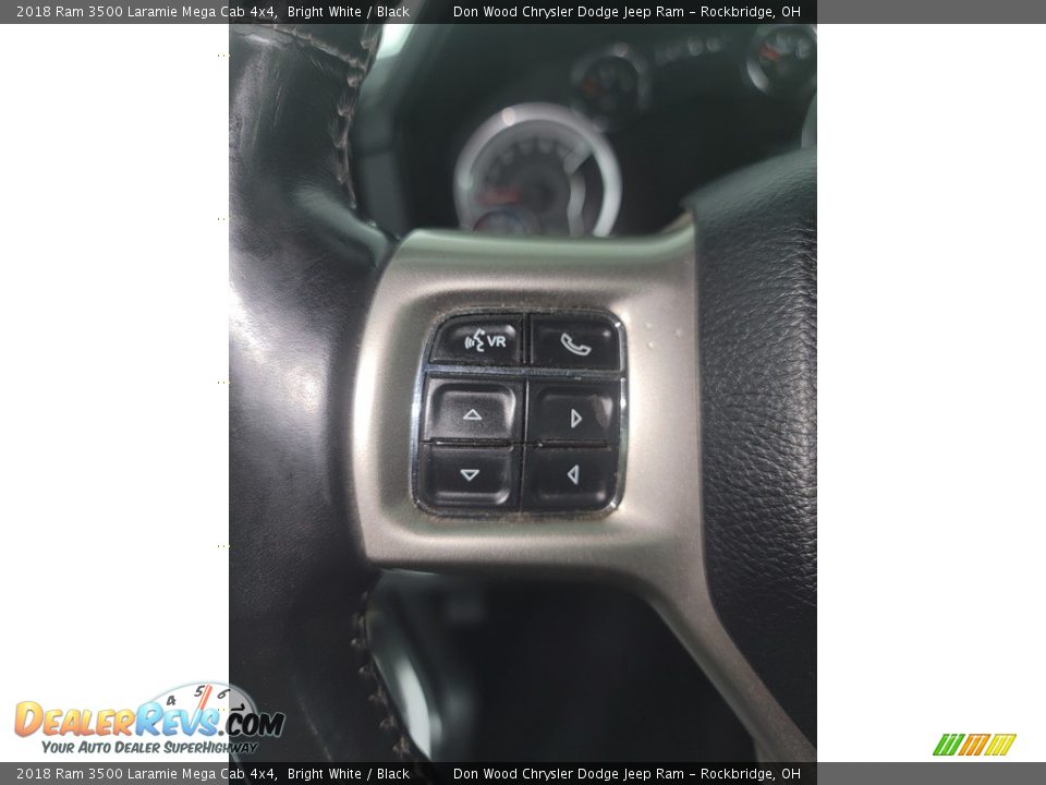 2018 Ram 3500 Laramie Mega Cab 4x4 Bright White / Black Photo #19