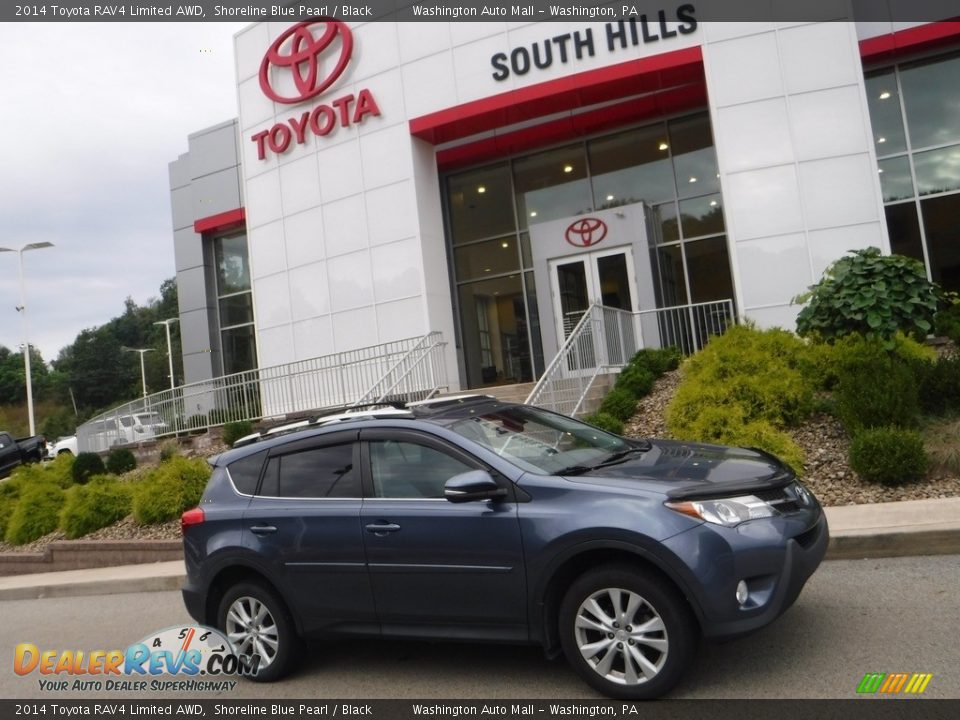 2014 Toyota RAV4 Limited AWD Shoreline Blue Pearl / Black Photo #2