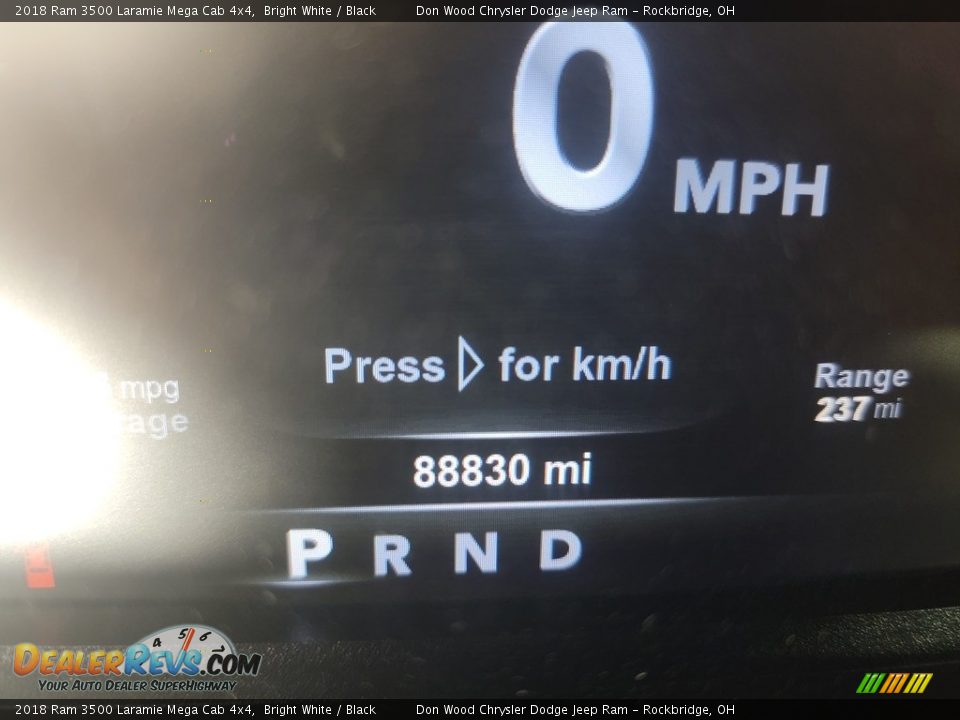 2018 Ram 3500 Laramie Mega Cab 4x4 Bright White / Black Photo #34