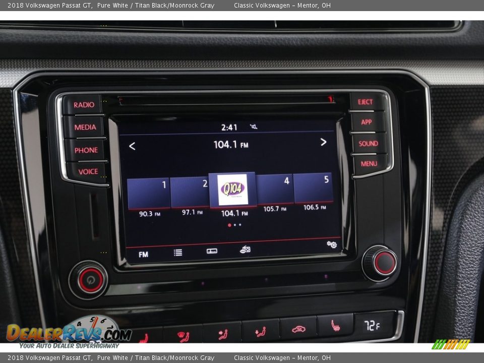 2018 Volkswagen Passat GT Pure White / Titan Black/Moonrock Gray Photo #10