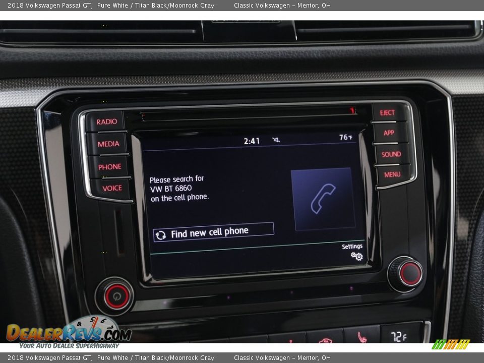 2018 Volkswagen Passat GT Pure White / Titan Black/Moonrock Gray Photo #11