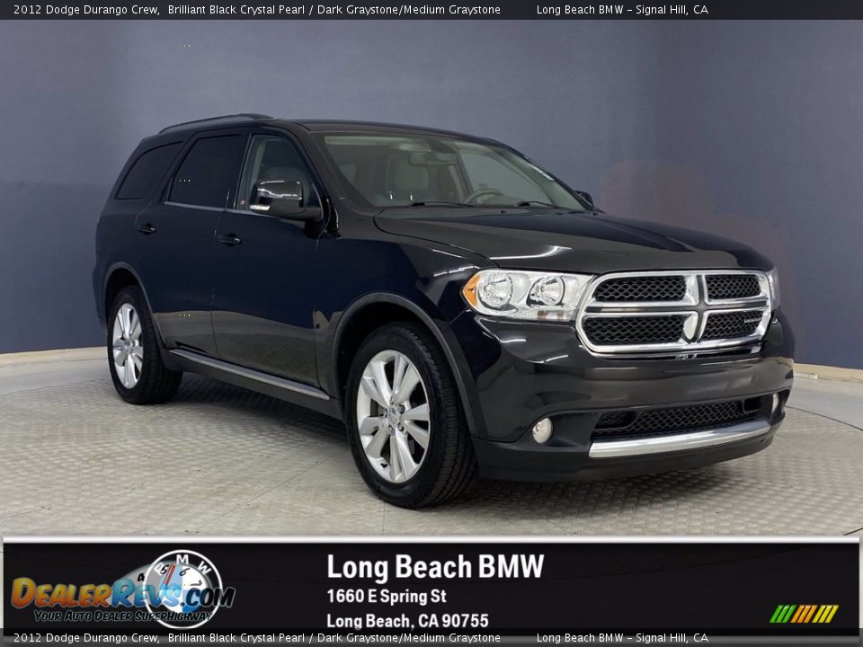 2012 Dodge Durango Crew Brilliant Black Crystal Pearl / Dark Graystone/Medium Graystone Photo #1