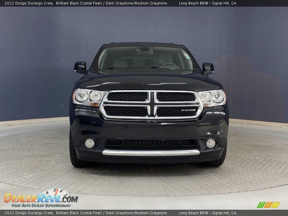 2012 Dodge Durango Crew Brilliant Black Crystal Pearl / Dark Graystone/Medium Graystone Photo #2