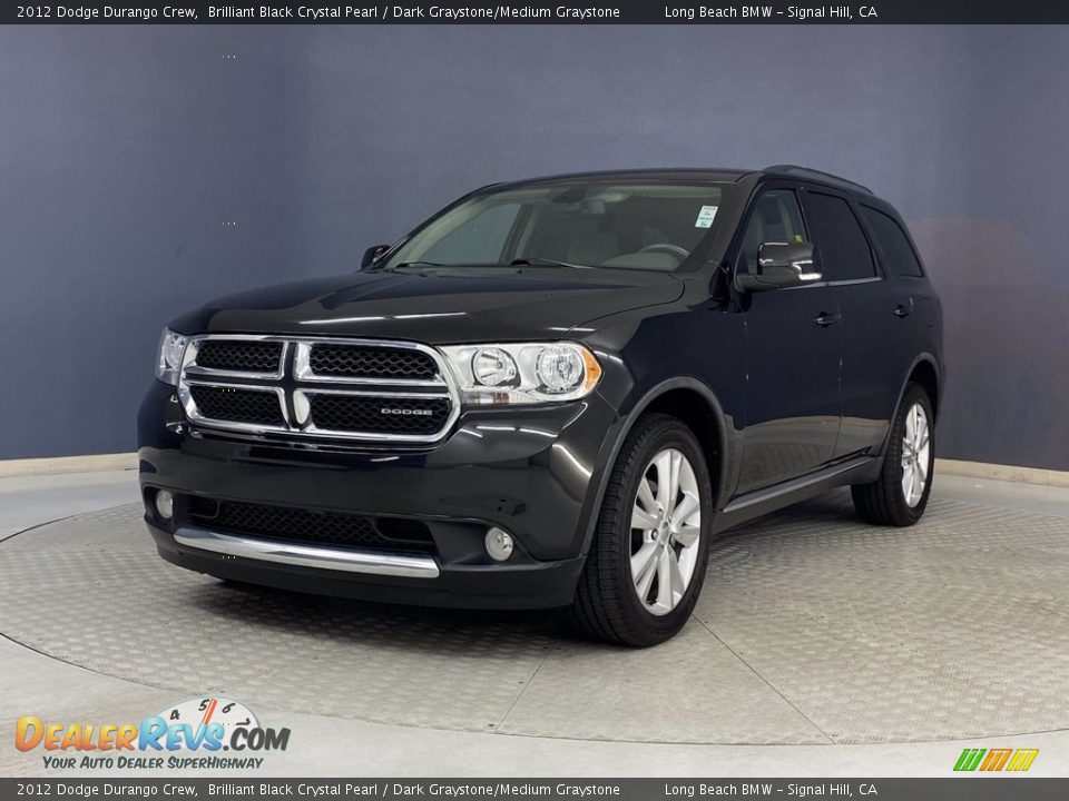 2012 Dodge Durango Crew Brilliant Black Crystal Pearl / Dark Graystone/Medium Graystone Photo #3