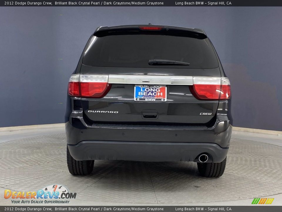 2012 Dodge Durango Crew Brilliant Black Crystal Pearl / Dark Graystone/Medium Graystone Photo #4