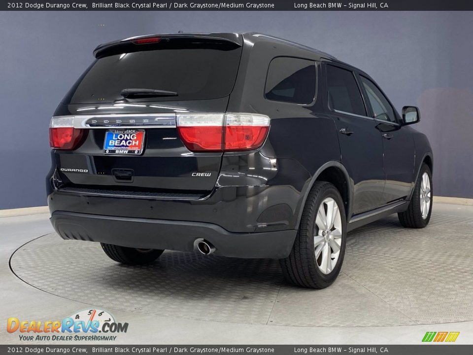 2012 Dodge Durango Crew Brilliant Black Crystal Pearl / Dark Graystone/Medium Graystone Photo #5