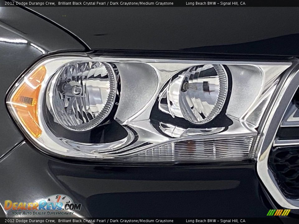 2012 Dodge Durango Crew Brilliant Black Crystal Pearl / Dark Graystone/Medium Graystone Photo #6